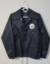Vintage Never Worn The Warm-Up Pittsburgh Steelers Black Windbreaker Men's Small