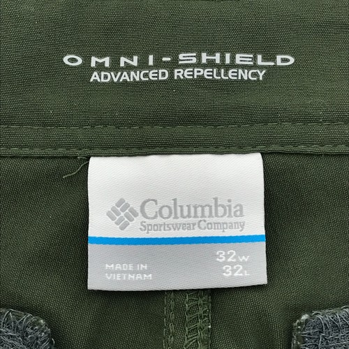 Columbia Royce Peak Hiking Pants Men's Size 32x32 Olive Green Omni-Shield Trail - Picture 9 of 11
