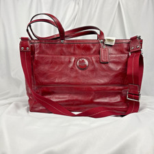 Coach NWT Red Patent Leather Tote Bag H1120-F17940 Large Work Bag/Carryall