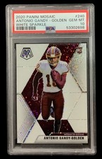 2020 panini mosaic #240 antonio gandy-golden rc; white sparkle SSP prizm PSA 10