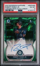 2023 Bowman Sapphire Edition Prospects Aut Robert Perez JR. #BSPARP Green /50 P