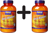 2 X Now Foods Beta Alanine, 2000Mg (Powder) - 500G (99,95 Eur/Kg)