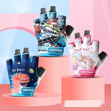 Children's Sports Fingerless Gloves Bicycle Boy Girl Cycling Anti-Wear Kids.
