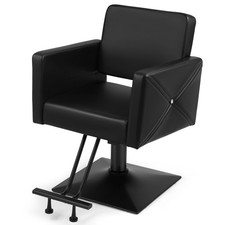 Black Hydraulic Barber Chair Hair Stylist Beauty Salon Equipment