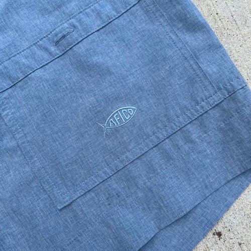 Aftco fishing shorts cargo nylon blue mens 42 - Picture 2 of 4