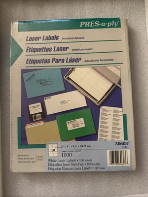 Avery Dennison Ave-30603 Pres-a-ply Standard Shipping Label - 2'' 3 Boxes Of 1000