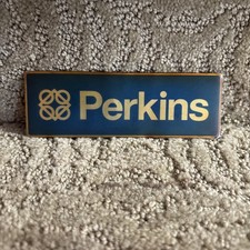 Vintage Perkins diesel engine emblem plaque decal truck tractor logo rare! MF IH