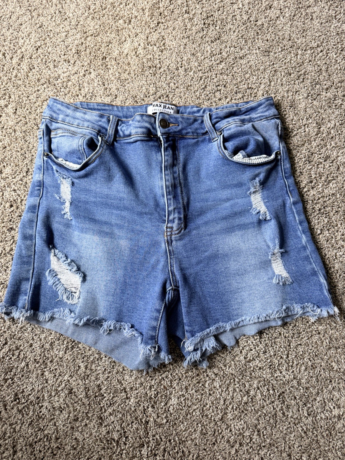 Wax Jeans Collection 3x Stretch Denim Distressed Shorts 