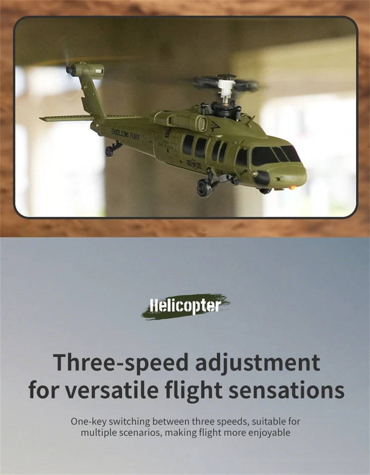 RC Brushless UH-60 Black Hawk Helicopter 2.4G 6CH Gyro RTF With 2 Batteries - Bild 4 von 4