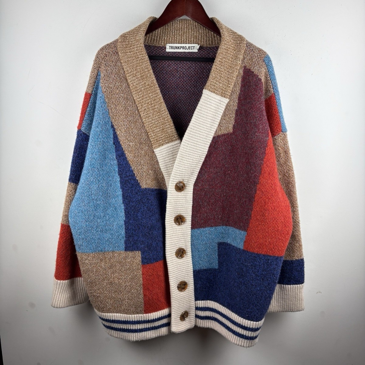 Trunk Project The Elder Statesman Color Mixed Wool Cardigan Jacket 