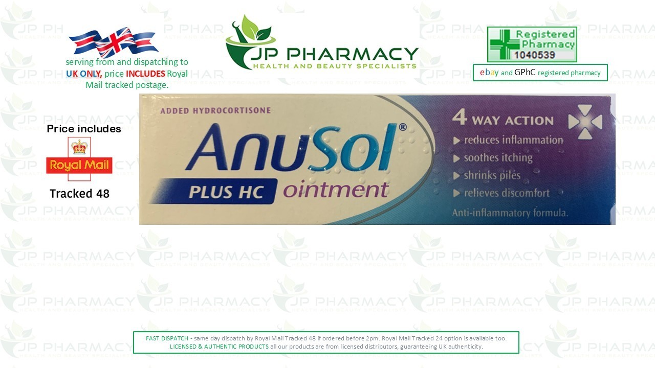 AnuSol PLUS HC ointment - 4 way action - 15g. 03/2028