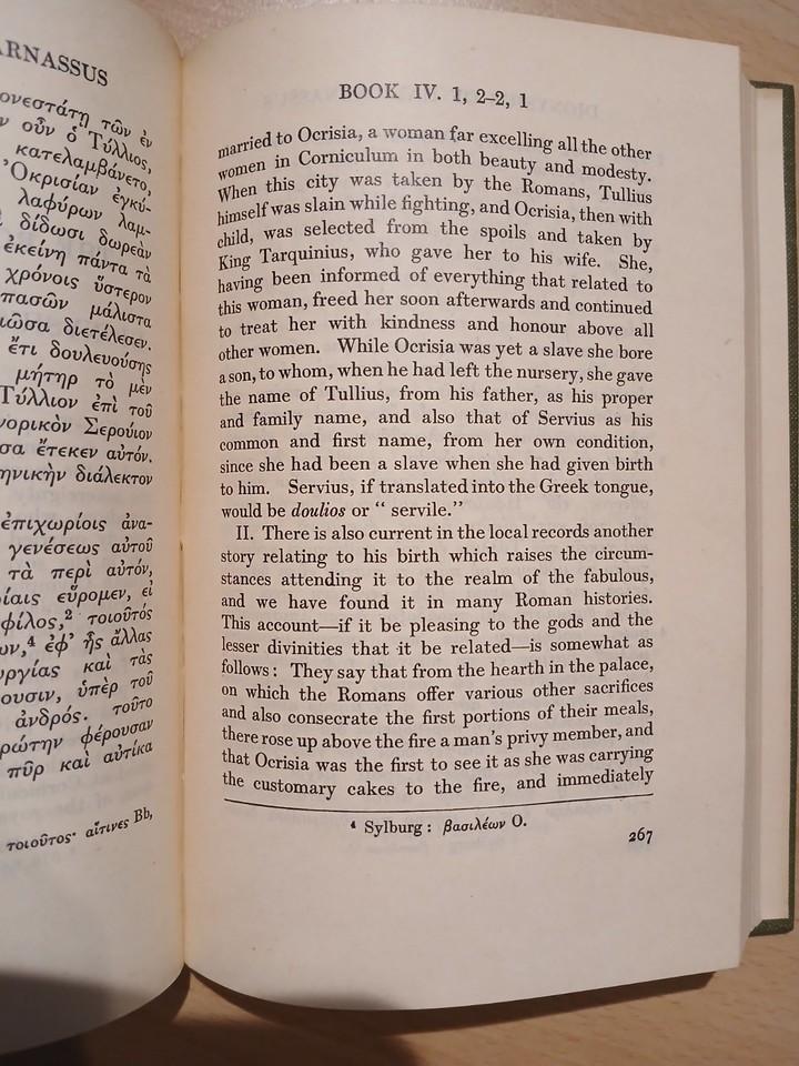 Dionysius Roman Antiquities Vol 1 & 2 Loeb Classical Library Harvard ...