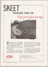 1933 DUPONT SKEET Vintage Print Ad Shotgun Shooting Clay Target Hunting Fashion
