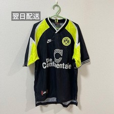 NIKE BVB 90s Borussia Dortmund Soccer Jersey L Navy Vintage Condition