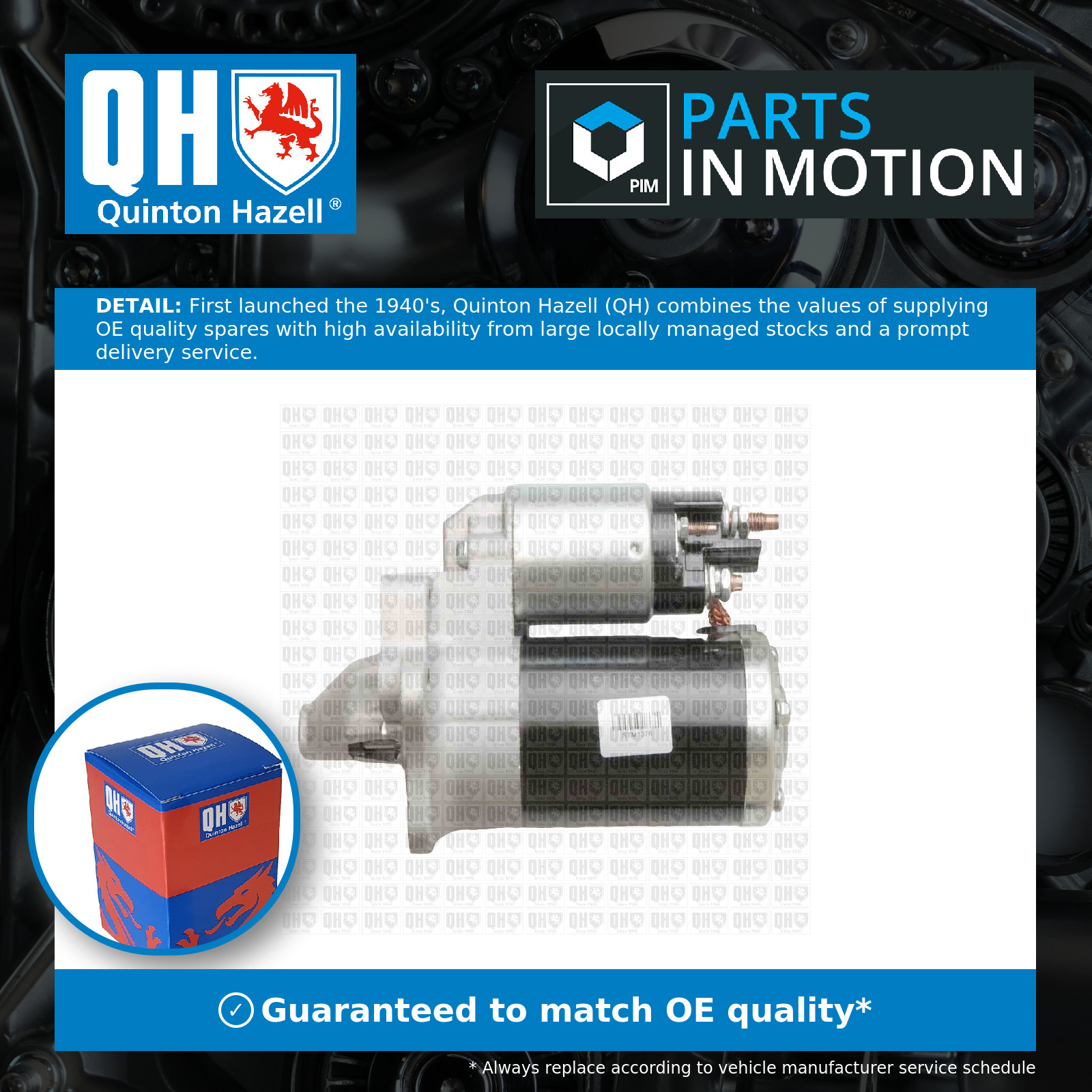 Starter Motor QRS2518 Quinton Hazell M000T45371 M000T45371ZT M000T45871ZT New