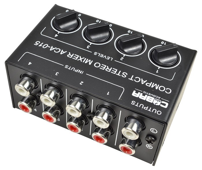 4 Channel Mini Mixer For Line Level Inputs – Sub Mixer
