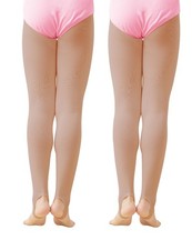 Girls Stirrup Tights Tan Stirrup Girls Ballet Tights for Small Kids 5-8 Years...