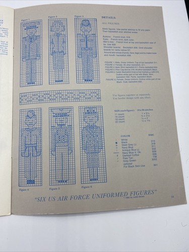 United States Air Force Cross Stitch Pattern Officer Enlisted Cadet Judith Brown - Picture 11 of 12