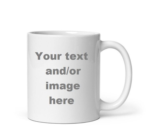 Personalised 11 Oz Mug with 3D image of a tennis ball on cracked mug - Picture 3 of 3