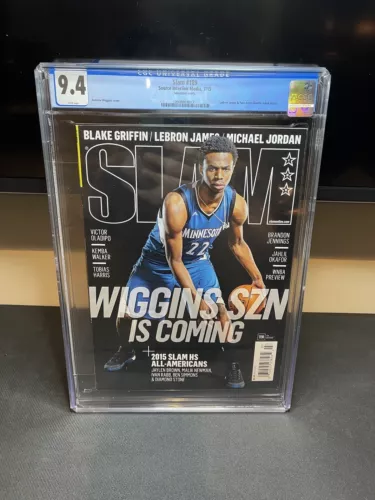 CGC 9.4 NEWSSTAND EDITION Slam Magazine(original)Andrew Wiggins-July 2015