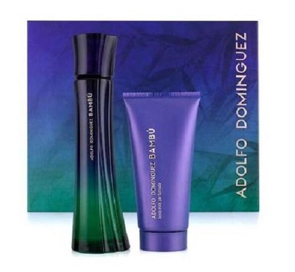 BAMBU Adolfo Dominguez 100ml eau de toilette 3.4 Fl. Oz. + 150ml. Leche Hidratan