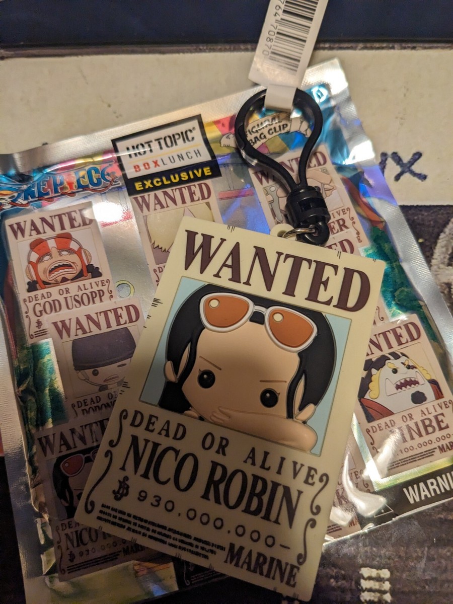 One Piece Wanted Poster Monogram Figural Bag Clip Hot Topic/Box