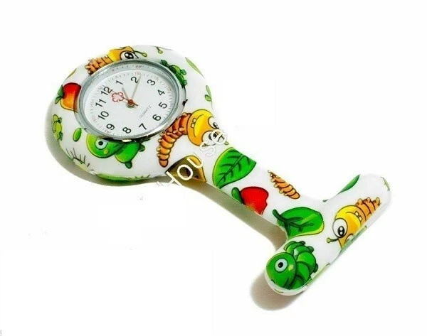 Silicone Nurse Watch Tunic Quartz Fob Pocket Brooch Washable Hand Christmas Gift