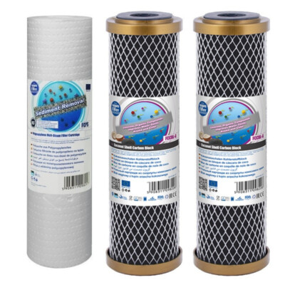  10'' AQUAFILTER PREMIUM ERSATZ RO ENTCHLORIERER REINIGER FILTER SET
