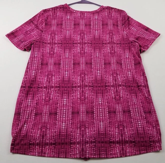 Футболка женская St. John's Bay Active большая розовая белая с V-образным вырезом короткие рукава спортзал - Изображение 3 из 4