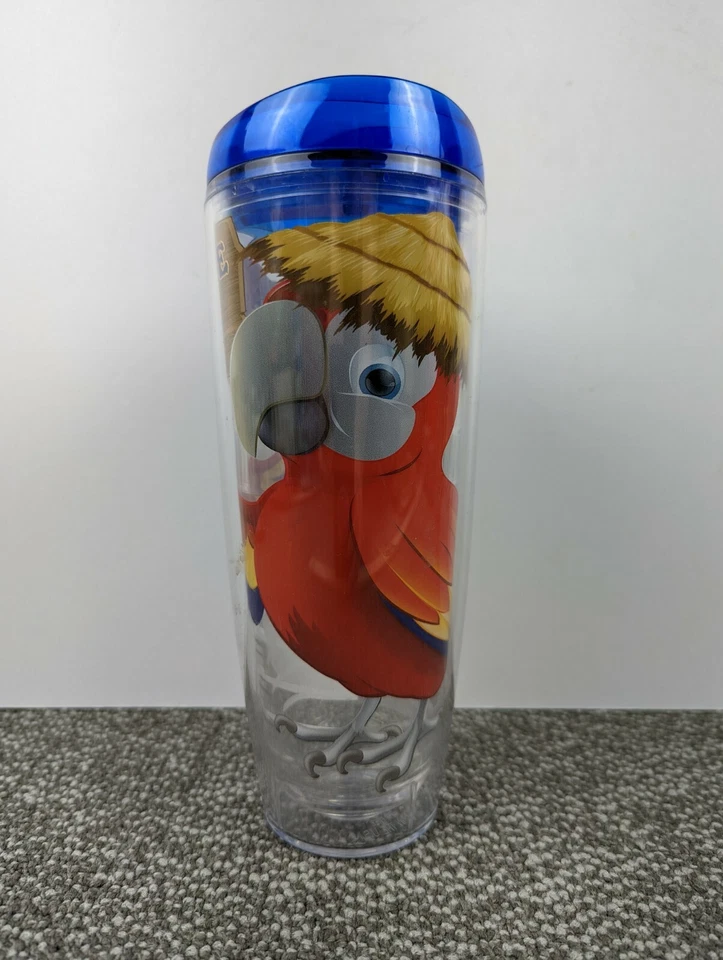 Margaritaville Travel Cup Blue Lid Its A State Of Mind 26oz Jimmy Buffet Parrot - Изображение 3 из 4