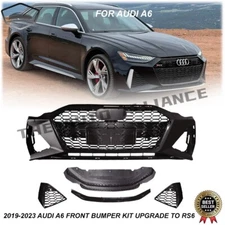 For 2019-2023 Audi A6 Upgrade to RS6 Style Front Bumper Body Kit Conversion Set