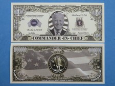 JOE BIDEN: Commander-in-Chief 2020 US President ~ $1,000,000 One Million Dollars