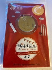 2018 C CRICKET 10p Alphabet LETTER A-Z UNCIRCULATED CARDED SEALED COIN HUNT MINT