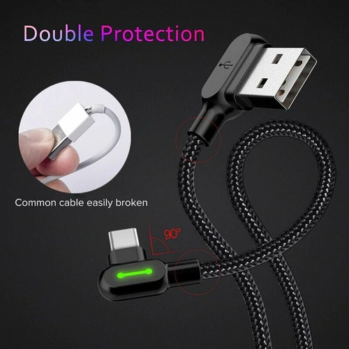 MCDODO Braided LED USBC Fast Charging Data Sync Cable for Samsung Android USB-C - Picture 8 of 9