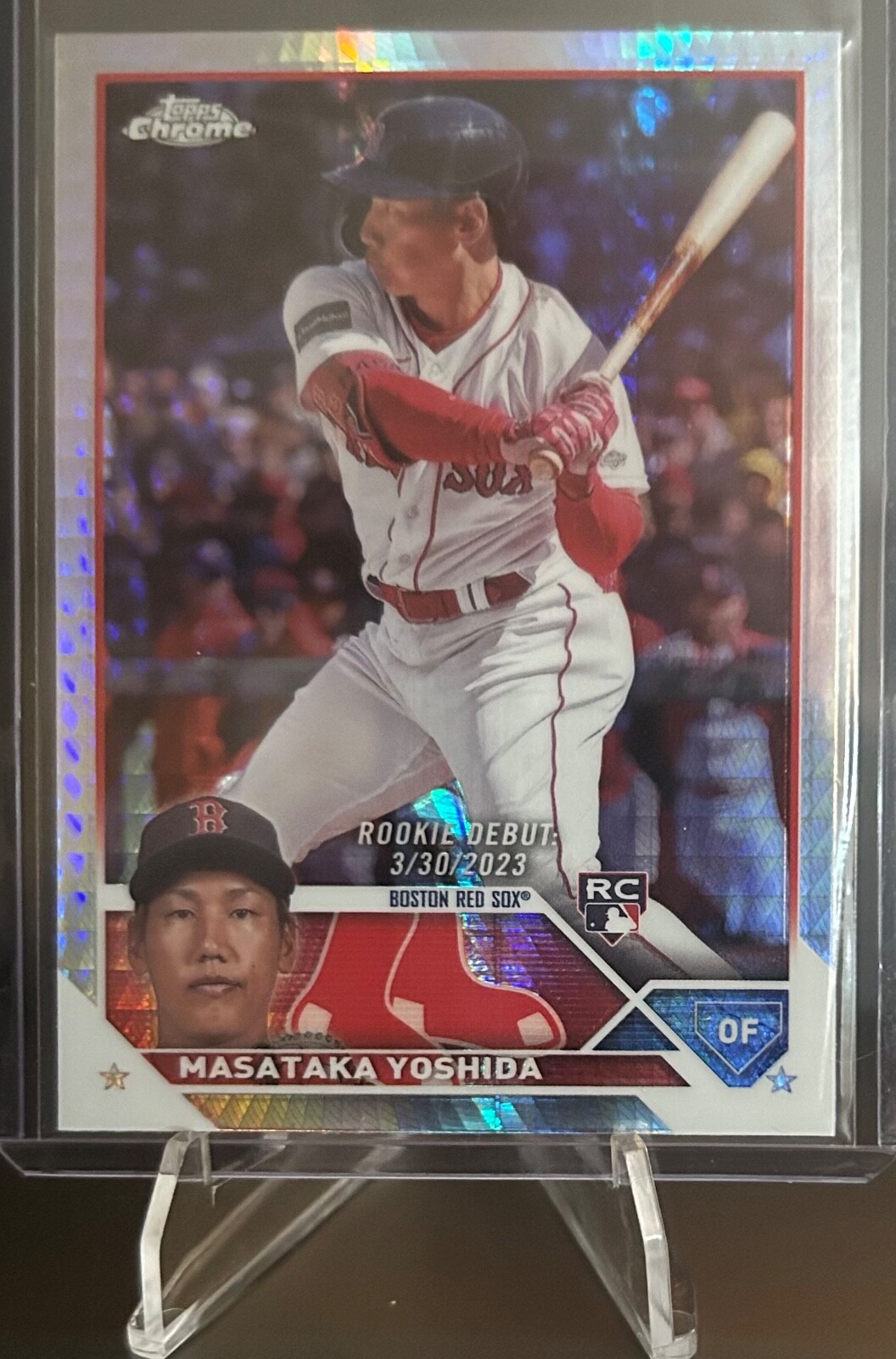 Masataka Yoshida 2023 Topps Chrome Update Prism Refractor RC Rookie Debut