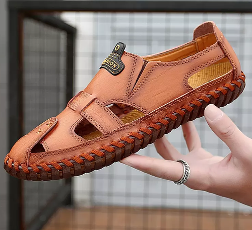 Mens Cow Leather Breathable Outdoors 