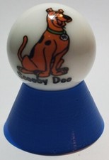 Scooby Doo 1" Glass Logo Marble w/ Stand
