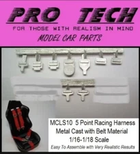 MCLS 10 1:16-1:18 Scale 5 Pt Racing Harness Kit Search LBR Model Parts PRO TECH