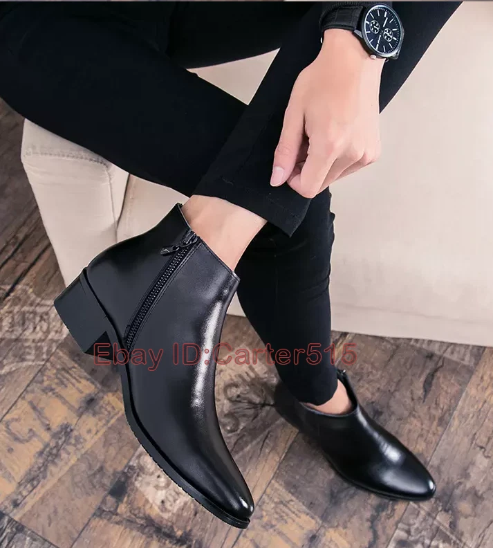 mens pointed ankle boots