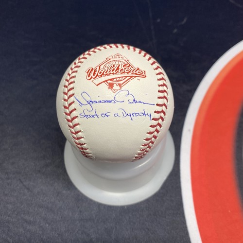 Mariano Rivera Signed 1996 World Series Logo Baseball Yankees Inscribed Steiner - 第 1/2 張圖片