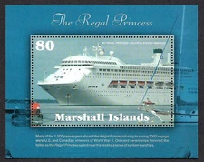 MARSHALL ISLANDS, SCOTT # 811, SOUVENIR SHEET MNH - REGAL PRINCESS WARSHIP 2002