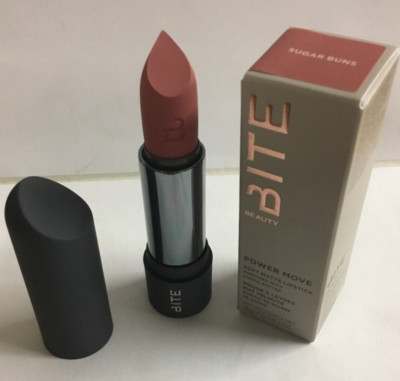 Bite Beauty Power Move Matte Lipstick SUGAR BUNS  0.14 oz  Full Size NEW IN BOX