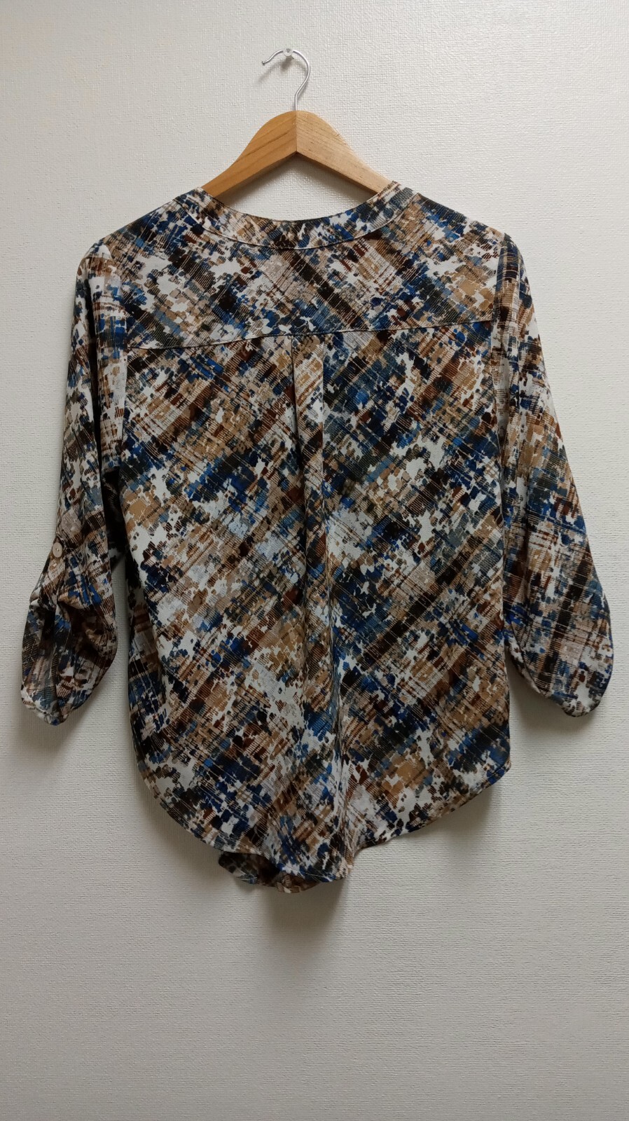 Ruby Rd. Blue & Brown Abstract Button Front 3/4 B… - image 2