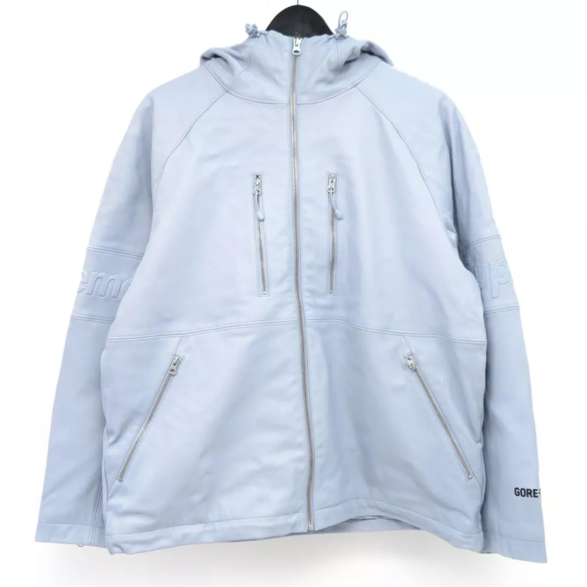 Veste en cuir bleu clair Supreme 22ss GORE TEX taille S fermeture éclair intégrale