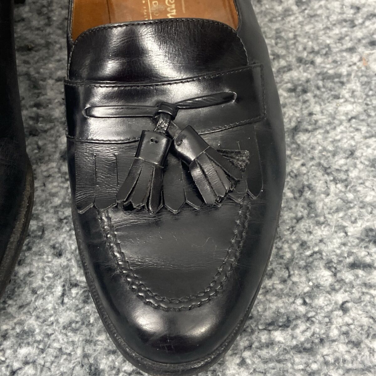 Salvatore Ferragamo Tassel Loafers 8.5 D Black Leather Slip Salvatore Ferragamo Tassel Loafers 8.5 D Black Leather Slip