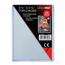 Pack of (25) ~ Ultra Pro Rigid Clear Top Loaders Pack 3 1/2 x 5 1/8 Jumbo Cards