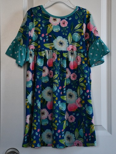 Millie Loves Lily size 5 girls dress: EUC; Adorable bright floral, silky & comfy - Picture 5 of 5