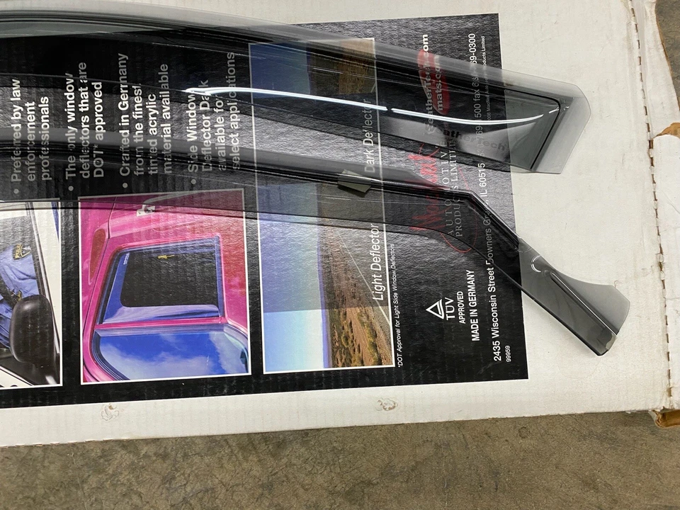 For 2004-2008 Infiniti FX35 FX45 Weathertech Front Rain Guide Deflector Pair (2) - Image 4 of 4