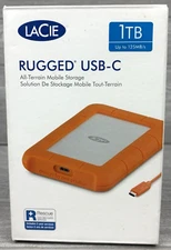 LaCie - Rugged 1TB External USB-C, USB 3.1 Gen 1 Portable Hard Drive