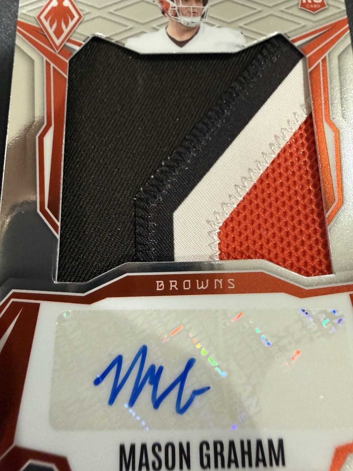 2025 Panini Phoenix Mason Graham Rookie Patch Signatures Auto /199 3 Color Patch view 3